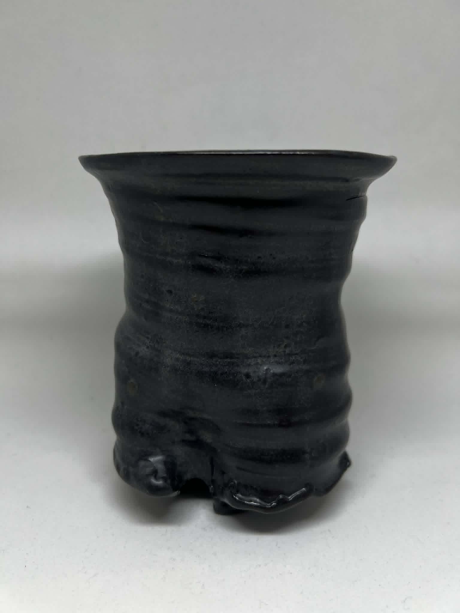 black on black coral vase