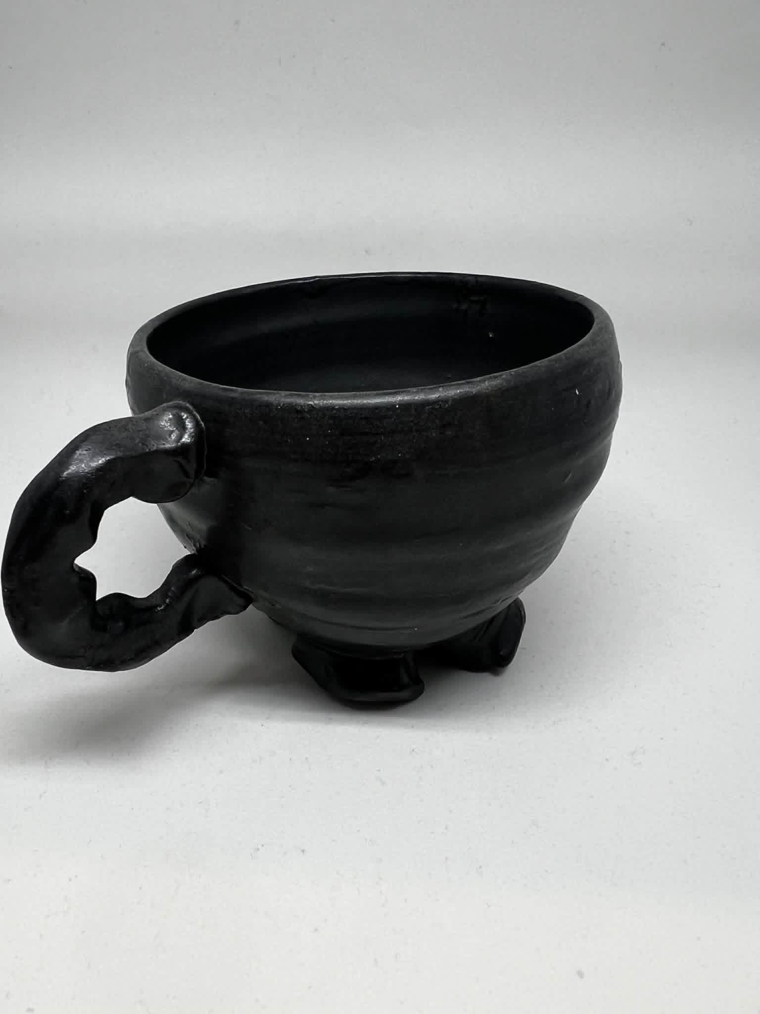 black on black mug